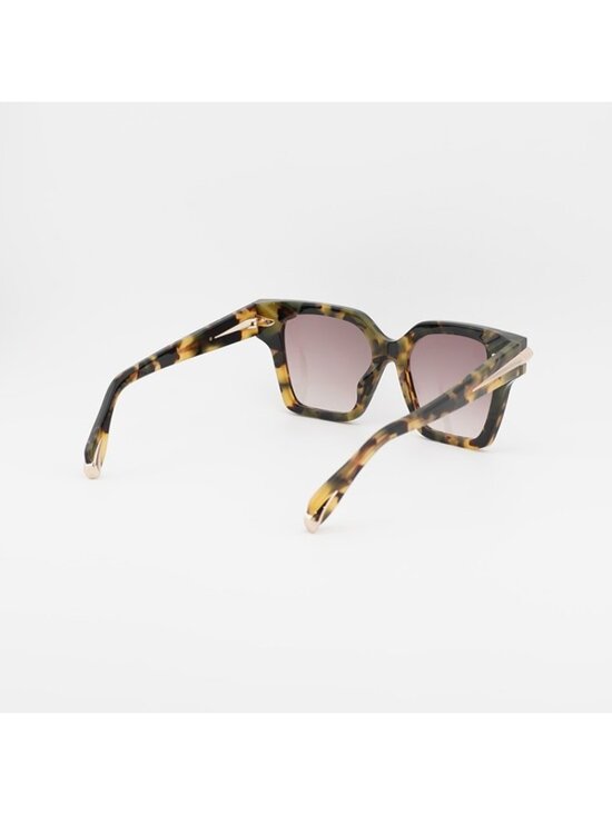 Roberto Cavalli SRC002M 0AGG Sunglasses Havana Square Frame, Brown Lenses main image 9